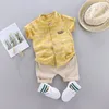 1 4 jaar jongenskleding baby zomerletter shirt set print 2 pc's korte mouw broek voor baby peuter boy pak 220620