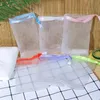 Cleaning Foam Mesh Bag Portable Hangable Soap Bags Bath Scrubbers Foams Meshs Colorful Ribbon Foaming Bag Bathroom Clean Supplies