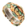 時計shifenmei新しいナチュラルカラフルな竹の木製アナログウォッチUwood Japan Miyota Quartz Movement Wooden Watches Dress Wuristwatch for Uni