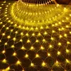 Saiten 4/3 2/1,5 1,5 m LED NET Light 8 Modi Mesh Fairy Vorhangkette für Weihnachten Hochzeit im Freien im Freien Gartenzaun dekoriert