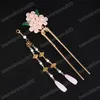 Acessórios chineses de cabelo de hanfu para mulheres para mulheres Flower Pearl Tassel Tassel Shake Hair Sticks Vintage Jóias de noiva vintage