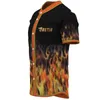 3D AOP Rod Flame Blowing Individuelles Name Jersey Shirt Gedruckt männer Casual s hip hop Tops 220712