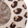 Geebro moda feminina desleixada boina chapéu de leopardo Inverno em estilo francês Caps para meninas senhora mulher com pompom de pele de verdade j220722