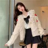 Women's Knits & Tees Vika Studio Women Cardigan Sweater Cherry Lovely Keep Warm Fashion TopWomen's