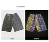 Shorts pour hommes Est multicolore champignon réfléchissant hommes nuit d'été brillant Biker femmes pantalons courts Couple Hip Hop Sexy dames