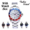 Les hommes regardent ST9 Watch en acier inoxydable Sapphire bleu rouge blanc batman céramique Céramique Luxury Mens mécanique Mouvement automatique