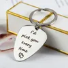 Keychains I'd Pick You Guitar To My Boyfriend/Girlfriend Fashion Stainless Steel Keychain Lettering Couple Gift DIY Custom Wholesale Smal22