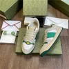 Buty Najwyższej Jakości Popularne Projektant Włochy Brudne Dla Mężczyzn Kobiety Screener Leather Vintage Troched Green Red Stripe Dotno Casual White Luksus