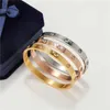 Lovers Bracelet Women Silver Gold Bangles Men Luxurydesigner Jewelry titanium steel couple simple fashion no bolt driver nail scre9833458