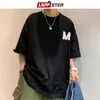 Lappster Men Harajuku M Печать Летняя футболка Tees 2020 Мужские черные корейские моды смешные топ -футболки японская уличная одежда LJ200827