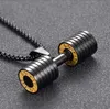 Pendant Necklaces Fashion Jewelry Stainless Steel Fitness Dumbbell Necklace Trendy Sports Accessories Titanium Men ChainPendant Sidn22