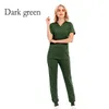 Women's T-Shirt Fashion Women Short Sleeve V-neck Quick Dry Nursing Working Uniform With Pocket Set Solid Color Clothe UniformWomen's T-Shir