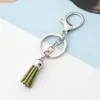 Boho Velvet Leather Tassel Women Keychain Bag Hanging Pendant Ornaments bil Key Chain Ring Holder Jewelry Trinka