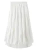 여성 스커트를위한 Boho Long Skirt Harajuku Korean Style White Black Maxi Skirt 10 대를위한 High Waist Skirt School Skirts 220511