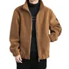 Vestes d'hommes automne hiver coréen style tendance homme particules velvet manteau peinte col à manches longues manches longues veste en molleton chaud