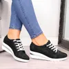 Kleid Schuhe Keil Sommer Herbst Casual Canvas Sneakers Atmungsaktive Plattform Meddle Heel Spitz Zehen Pump Mesh