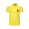 Marchio di moda di alta qualità Uomo Cotone risvolto Polo Estate manica corta amore T-shirt a forma di cuore da donna Top business Casual 2022