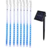 Strings Led Solar Christmas Garland Lights Outdoor Meteor Douche Regenlicht vallen Icicle voor vakantiefeestje Decorled