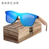 Barcur Polarized Black Walnut Wood Sunglasses Мужские квадратные женщины солнцезащитные очки UV400 Gafas de Sol Masculino 220611