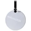 Sublimation Blank Round Luggage Tag Party Favor Heat Transfer Label Tags Keychains Pendant DIY Creative Gifts Keyring