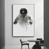 Astronaut Watercolour Canvas Painting Nordic Wall Art Posters and Prints Cosmonaut Wall Picture for Living Room Decoration Mural