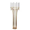 American Popular Sell 6 Arms Metal Table Decorative Wedding Candle Sticks Guld för bröllopscentrum Imake064