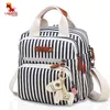 Toile de haut niveau sac à couches de maman colorée bébé sac à couches maternité maman femmes sac à dos / sac à main / messager trois sacs de trois 220514