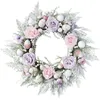 Декоративные цветы венки пасхальные венок от праздника дверь висят украшения искусственная роза и яйца.