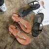 Kvinnors sandaler tofflor Summer Boho Ethnic Style Flat Shoes Women Sandals Women's Vacation Beach Shoes Sandales Femme 220516