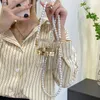 Evening Bags Mini Women Crossbody Bag Female Bucket Pearl Chain Transparent Messenger Handbag Ladies Outdoor Shopping TravelEvening