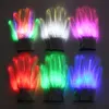 Other Event Party Supplies LED Gloves Neon Luminous Lighting Glovers With Battery Glow In The Dark Halloween Christmas Party Cosplay Costume Supplies