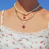 Catene Trendy Imitazione Perle Collana Girocollo Moneta Per Le Donne Multistrato Ritratto Collane A Catena Clavicola D'oro Gioielli EstiviCatene