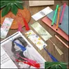 إشارة مرجعية للمكتب المكتبي المستلزمات المدرسية الأعمال الصناعية 40 PCS Acrylic Blank Clear DIY علامات الكتب المصغرة غير المكتملة مع Colo