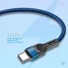 USB-C-Datenkabel, 100 W, 5 A, Schnellladegerät, doppeltes Typ-C-USB-Kabel, Stecker auf Stecker, für mobile Festplatte, Typ-C-Laptop