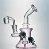 Hookahs mini dab riggar tjockt glas vatten bongs rökande glas rör tornado bong med 14 mm rök rör oljerigg