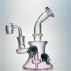 Кальяны Mini Dab Rigs Толстые стеклянные водяные бонги для курения стеклянная трубка Торнадо Бонг с 14 мм дымовой трубкой Нефтяная установка