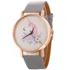 Couple PU leather cartoon Jewelry flower horse watch fashion women quartz party wrist watches big children 12 colors