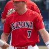 Xflsp personalizado ncaa arizona wildcats beisebol homens costurado homens juventude jersey roubo refsnyder joey rickard alex mejia johnny campo james ferris scott kinger