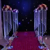110 cm lange bruiloftdecoraties acryl kristallen middelpunt tafel bloemstandaard loopbrug walkway evenement feest t-standaard decor
