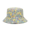 Cappello da bebè per bambini Cappello con cappello a fiori Stampato a fiori Cappelli a tesa avara Moda per bambini Topee Bella Ragazzo Ragazza Pescatore Cappello da sole da spiaggia GCB14695