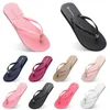 5SKU-1 Style44 Fashion Slippers Beach Shoes Flip Flops Womens Green Yellow Orange Navy Bule White Pink Brown Summer Smooth Sneaker 35-38-39