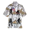 Mäns casual skjortor Hawaiian skjorta för män 3D -tryck strand Mäns kvinnors korta ärm kubanska strandkläder kläder vintage toppar blousemen '
