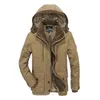 Giacca invernale da uomo spessa calda multitasche uomo di mezza età giacca a vento con cappuccio e cappotto plus size 6XL cappotto militare da uomo L220706