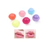 24 sztuk śliczne okrągłe kulki balsam do ust 3D smak owocowy pomadka do ust naturalne nawilżające usta pielęgnacja szminka 6 kolorów
