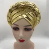 Ethnic Clothing African Braid Turbans For Women Auto Gele Headties Nigerian Female Turban Caps Cross Ready To Wear Head Wraps BonnetEthnic