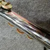 Europeisk-tillverkad avancerad BB-tweeter Straight Tube Saxophone White Copper Silver-Plated B-Tune Professional Sax Soprano