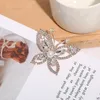 Elegant Butterfly Brooch Pin Rhinestone Crystal Pearl Diamond Buckle Female Clothing Dress Scarf Decoration