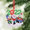 2022 Christmas Decoration Resin Pendant DIY Handwritten Name Santa Claus Snowman Christmas Tree Ornaments fy