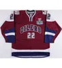 Chen37 C26 NIK1 Tulsa Oilers 22 Gary Steffes Hockey Jersey Blue Embroidery Tritched أي رقم واسم Jersey