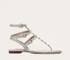 Lyxiga designerskor dam flats sandal flip flops platta sandaler spikes dubbel ankelrem coola sandaler storlek 35-43